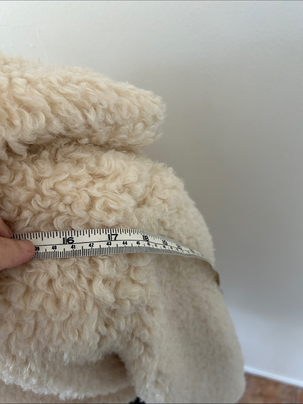 Lulus Cream Faux Shearling Teddy Jacket, Oversized Collar, Size S - Picture 13 of 16